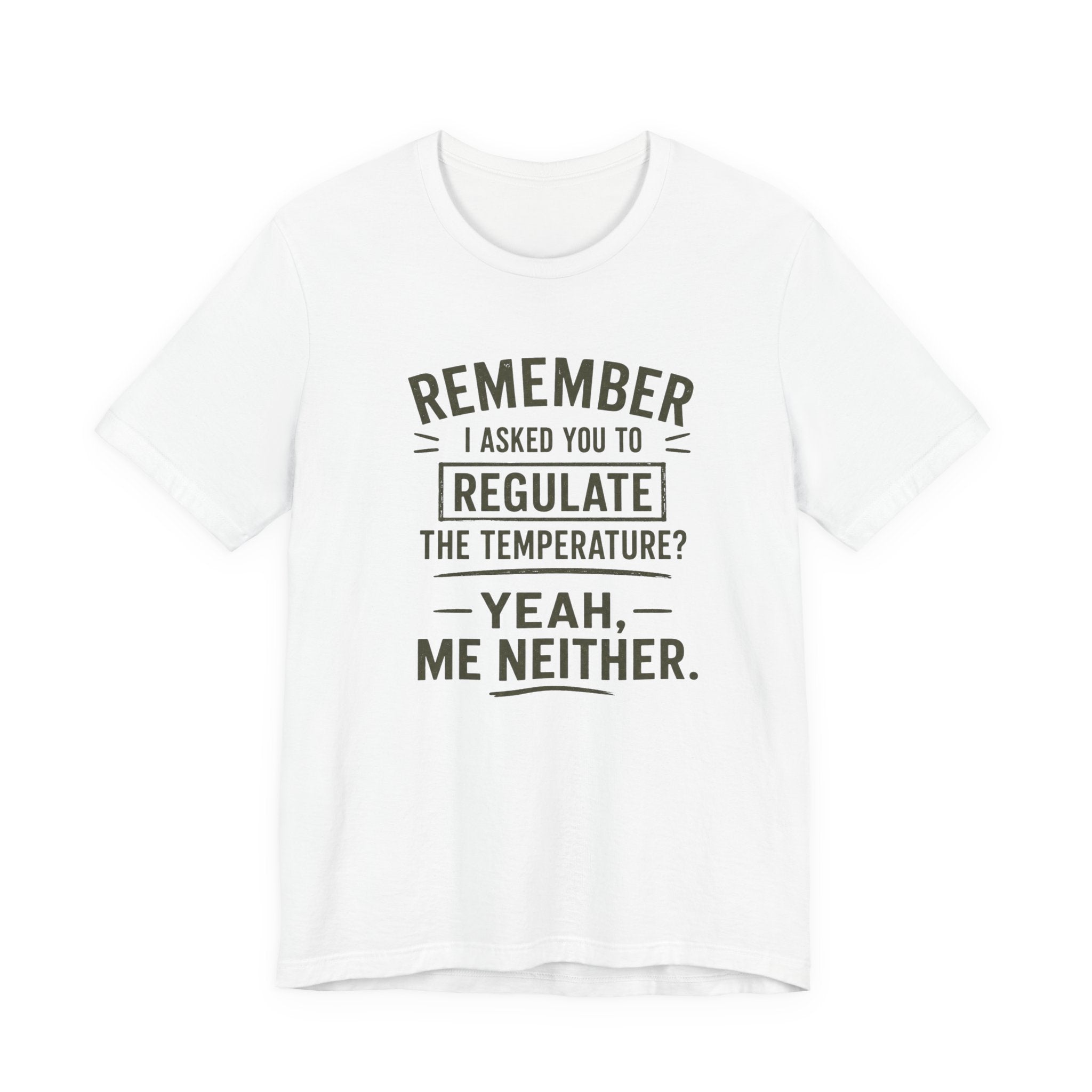 DON'T REGULATE THE TEMPERATURE T-SHIRT