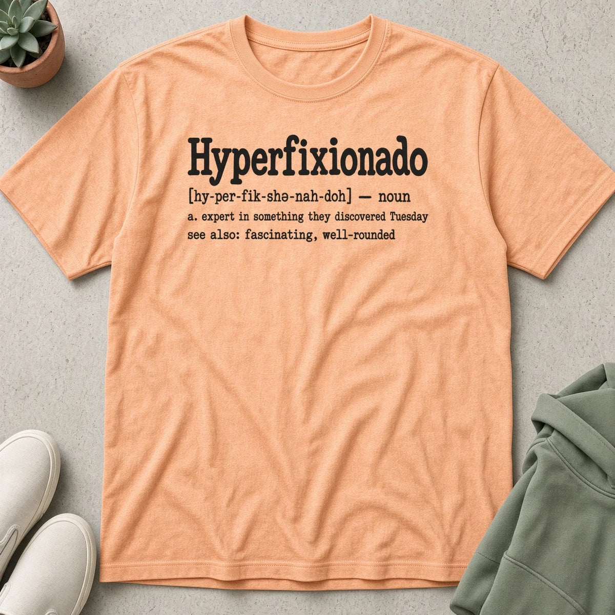 Hyperfixionado T-Shirt in Heather Peach