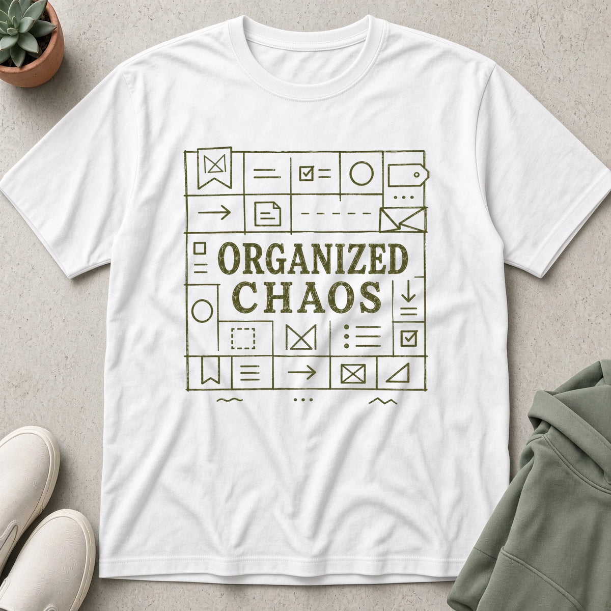 Organized Chaos T-Shirt in White
