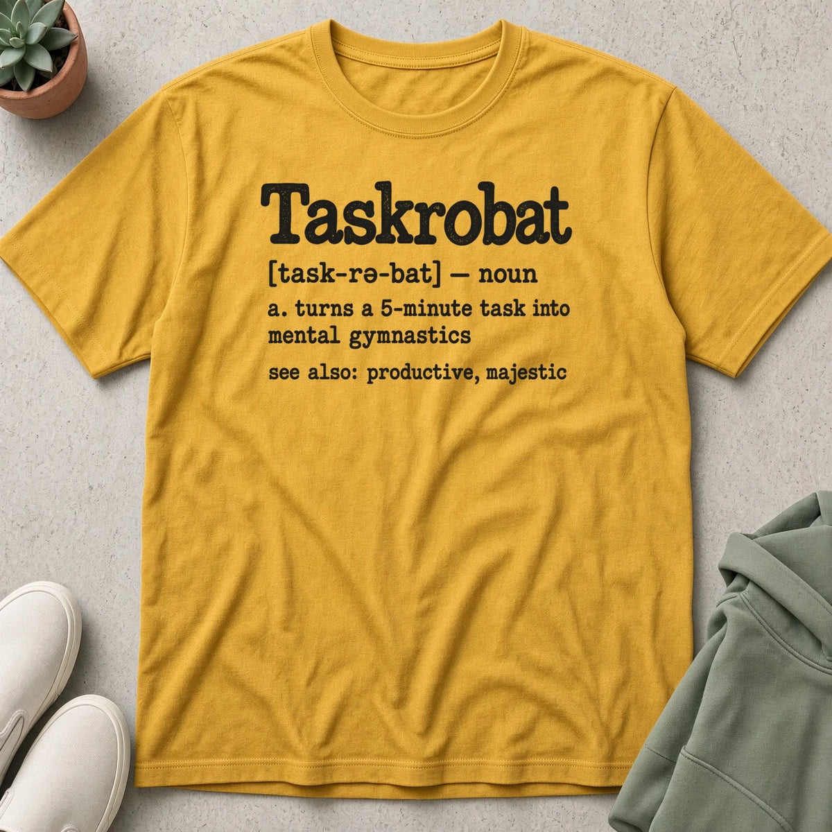 Taskrobat T-Shirt in Mustard